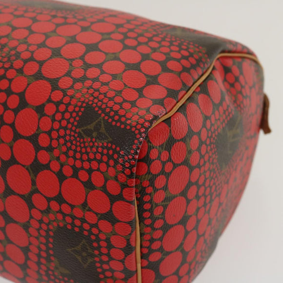 LOUIS VUITTON Monogram Dot Infinity Speedy 30 Kusama Red M40693 LV Auth jk1302A