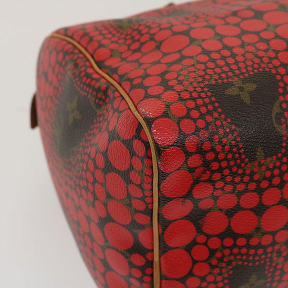 LOUIS VUITTON Monogram Dot Infinity Speedy 30 Kusama Red M40693 LV Auth jk1302A