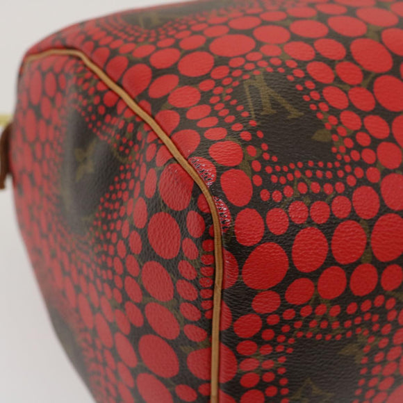 LOUIS VUITTON Monogram Dot Infinity Speedy 30 Kusama Red M40693 LV Auth jk1302A