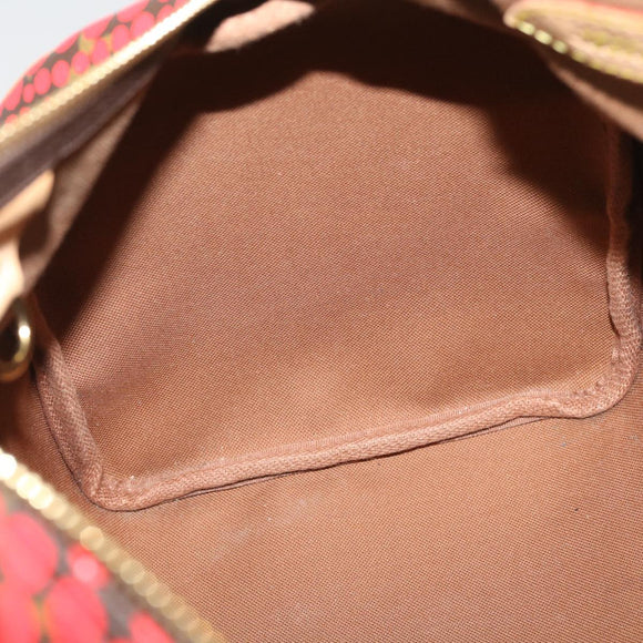 LOUIS VUITTON Monogram Dot Infinity Speedy 30 Kusama Red M40693 LV Auth jk1302A