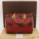 LOUIS VUITTON Monogram Dot Infinity Speedy 30 Kusama Red M40693 LV Auth jk1302A-12