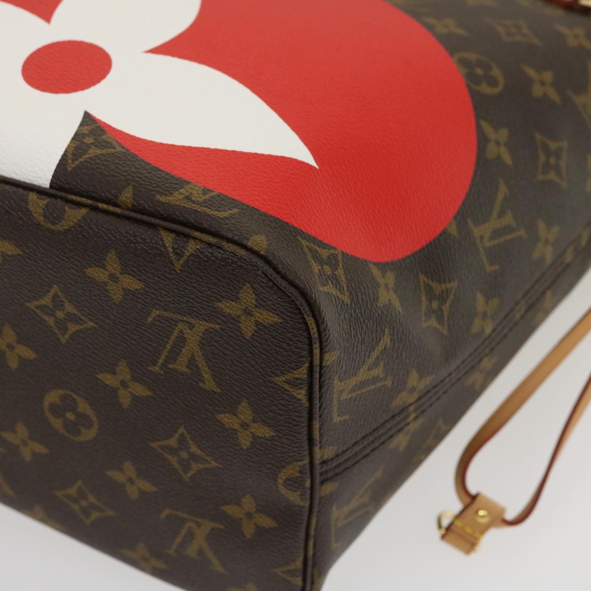 LOUIS VUITTON Monogram Game On Neverfull MM Tote Bag M57452 LV Auth jk1377A