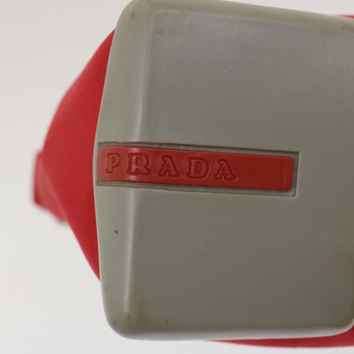 PRADA Sports Hand Bag Red Auth jk1487