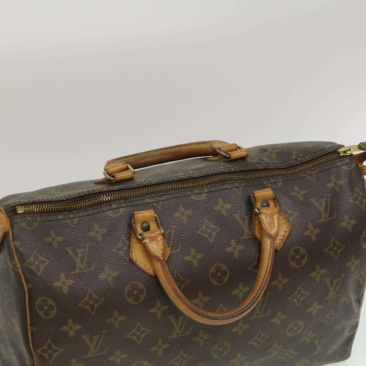 LOUIS VUITTON Monogram Speedy 35 Hand Bag M41524 LV Auth jk1596