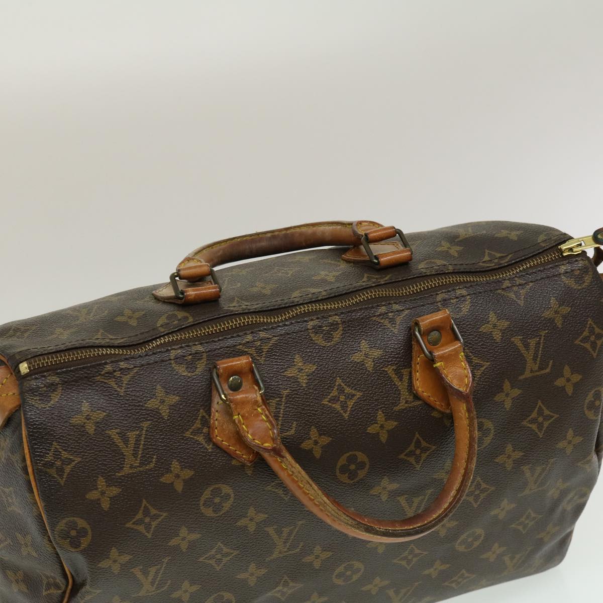 LOUIS VUITTON Monogram Speedy 35 Hand Bag M41524 LV Auth jk1599