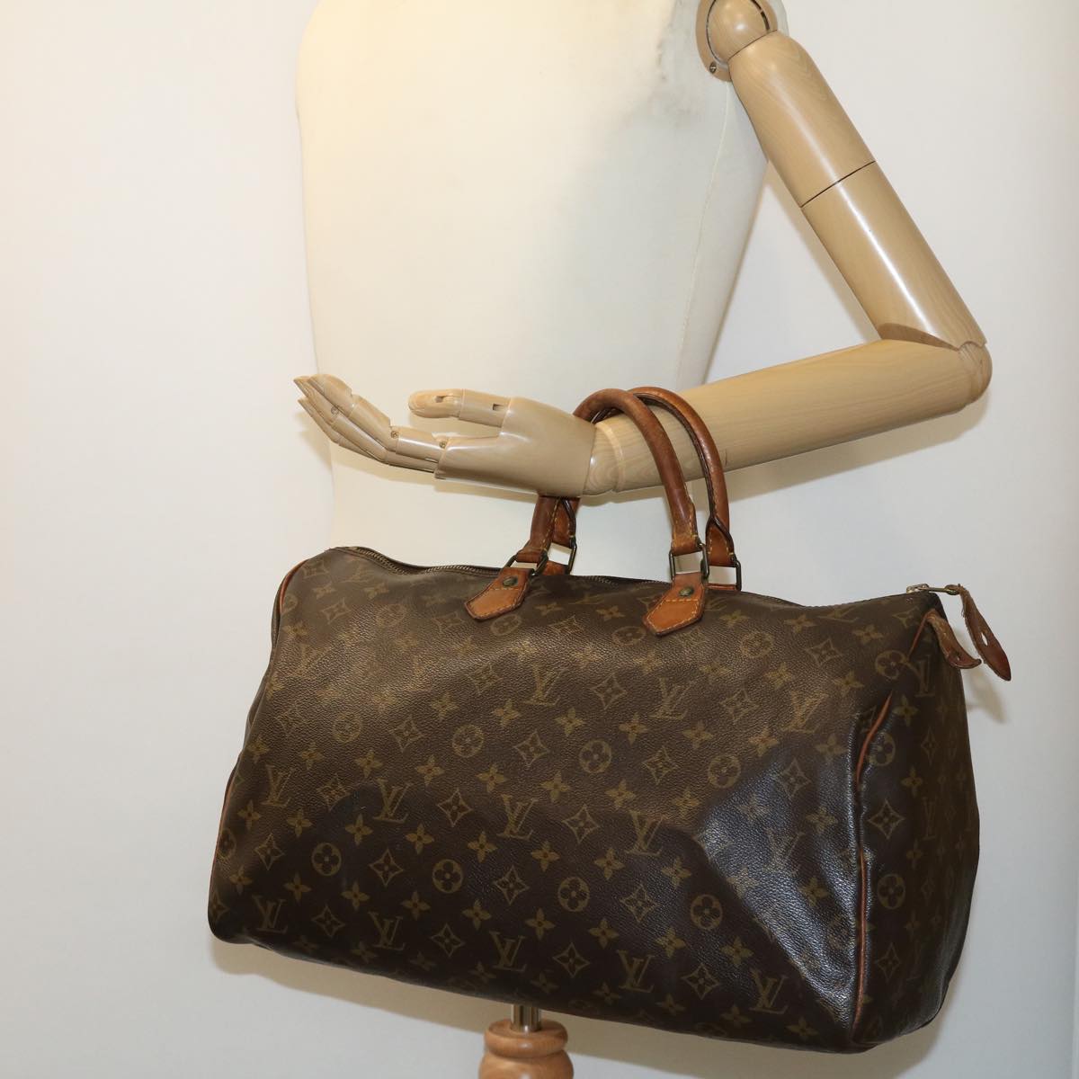 LOUIS VUITTON Monogram Speedy 40 Hand Bag M41522 LV Auth jk1607