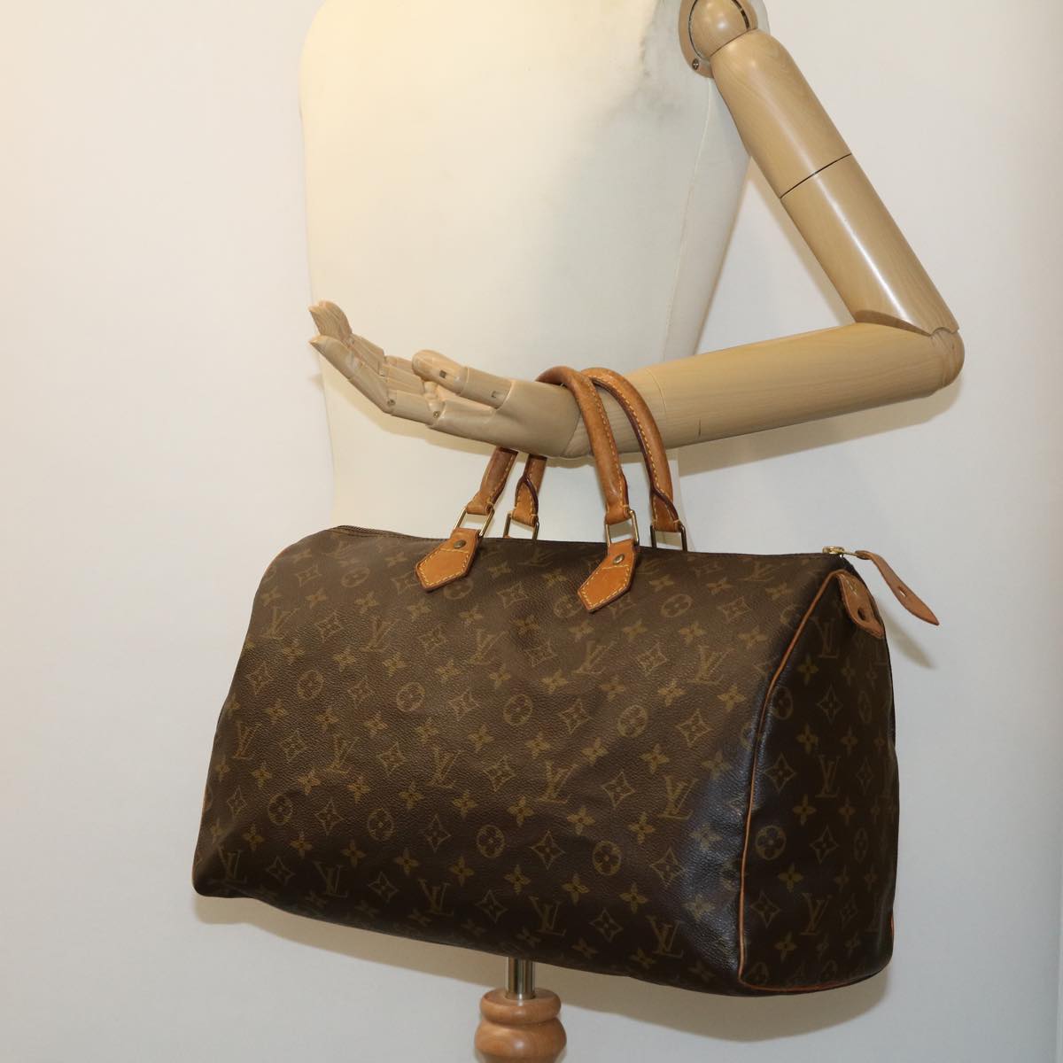 LOUIS VUITTON Monogram Speedy 40 Hand Bag M41522 LV Auth jk1626