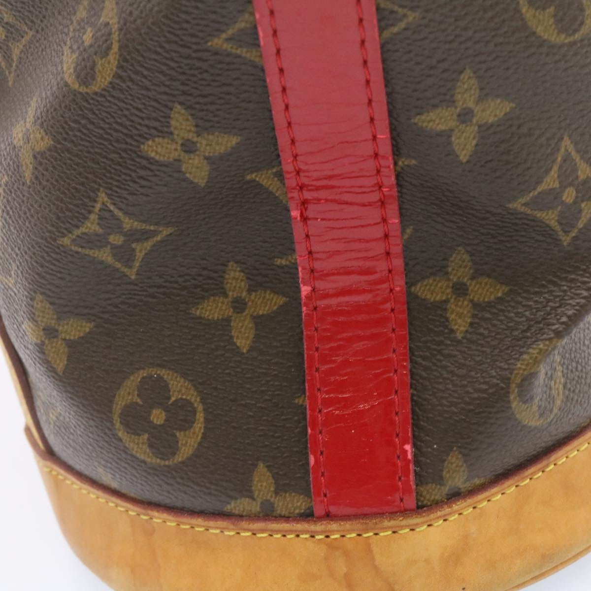 LOUIS VUITTON Monogram Neo Bucket Tote Bag Red M95613 LV Auth jk166