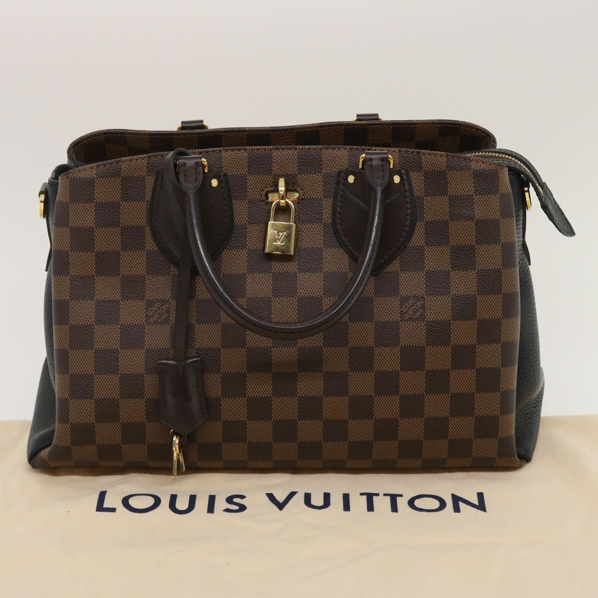 LOUIS VUITTON Damier Ebene Normandy Hand Bag N41487 LV Auth jk1661A