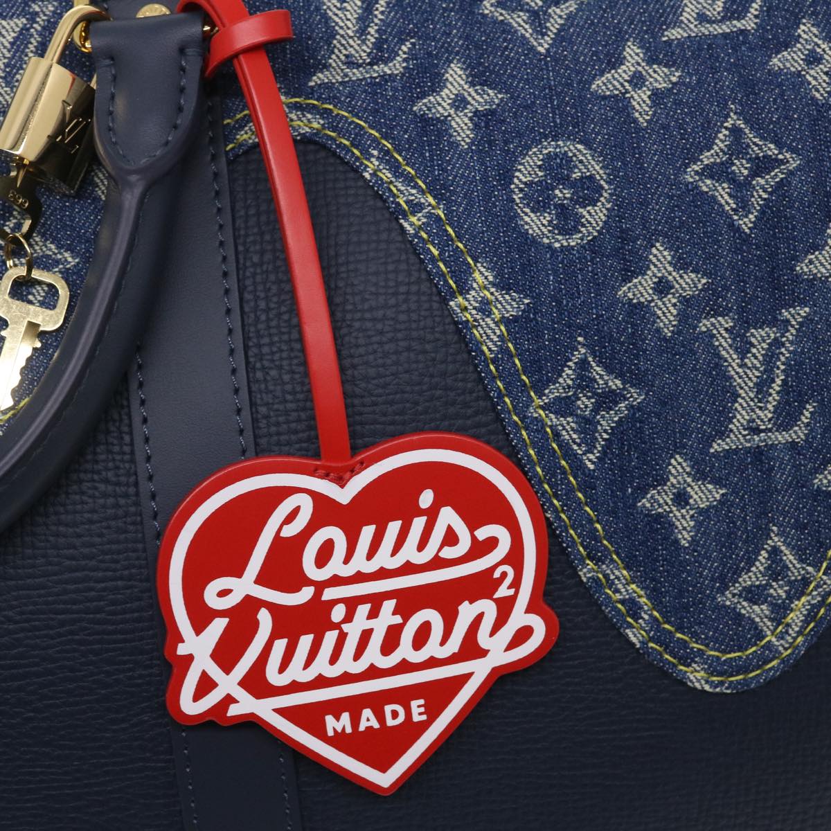 LOUIS VUITTON LV Squared NIGO Keepall Bandouliere 50 Boston M45975 Auth jk1687A