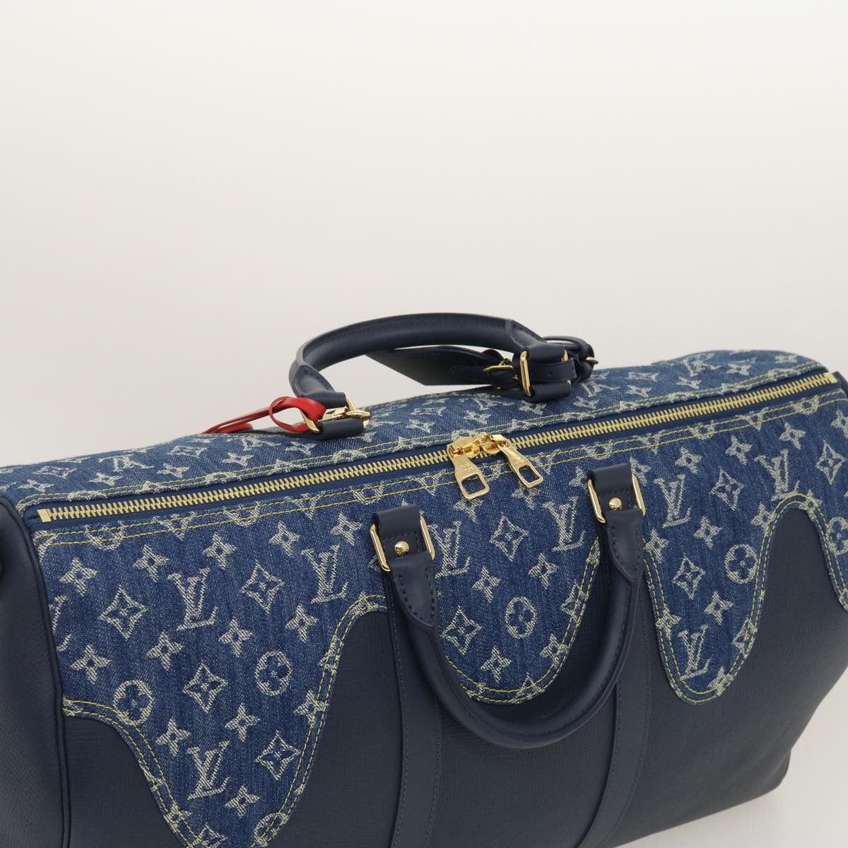 LOUIS VUITTON LV Squared NIGO Keepall Bandouliere 50 Boston M45975 Auth jk1687A