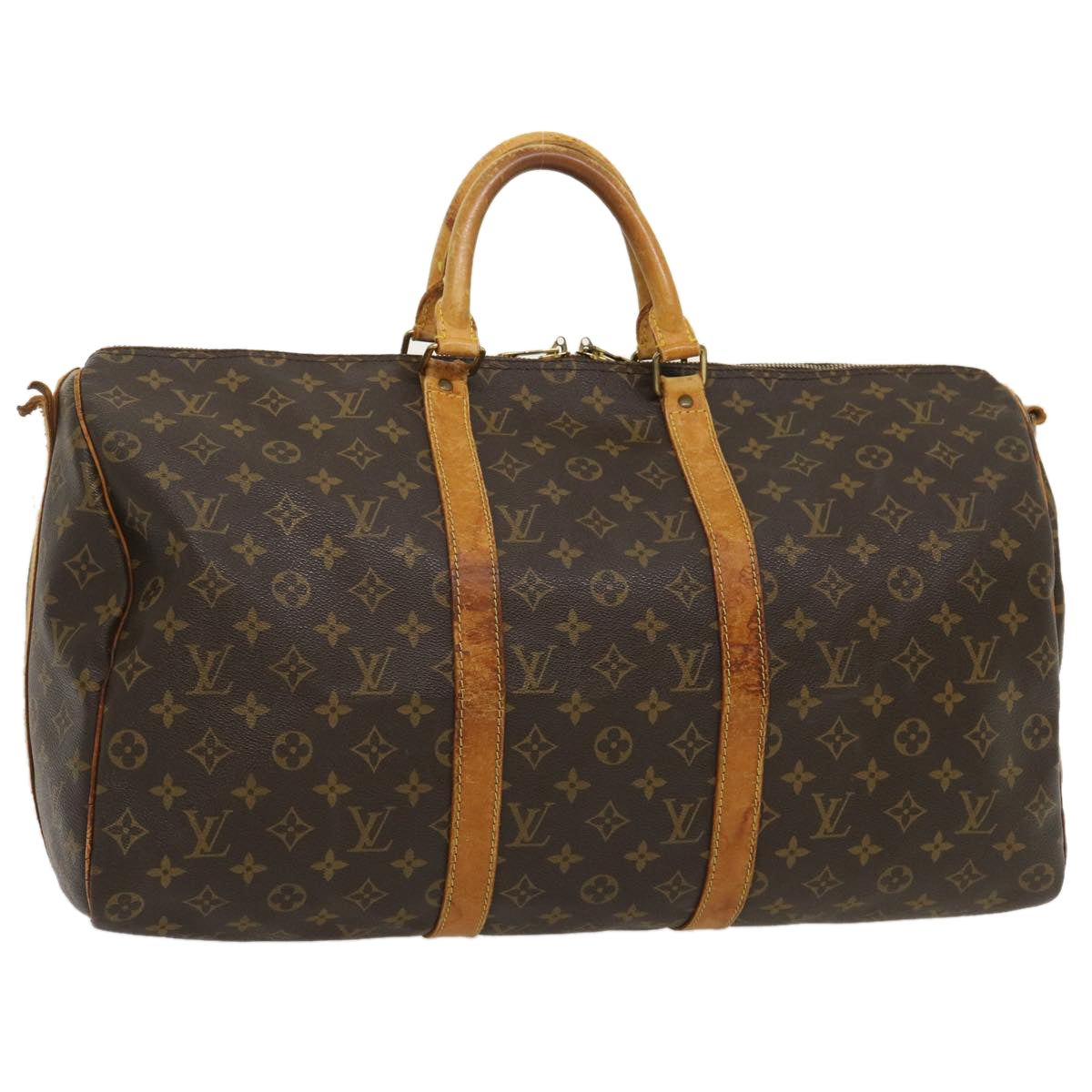 LOUIS VUITTON Monogram Keepall Bandouliere 50 Boston Bag M41416 LV Auth jk1735