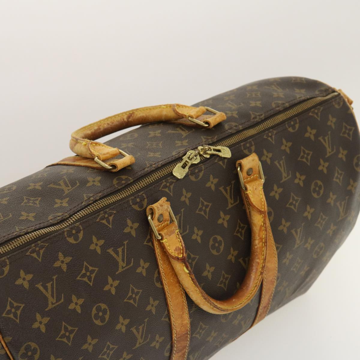 LOUIS VUITTON Monogram Keepall Bandouliere 50 Boston Bag M41416 LV Auth jk1735