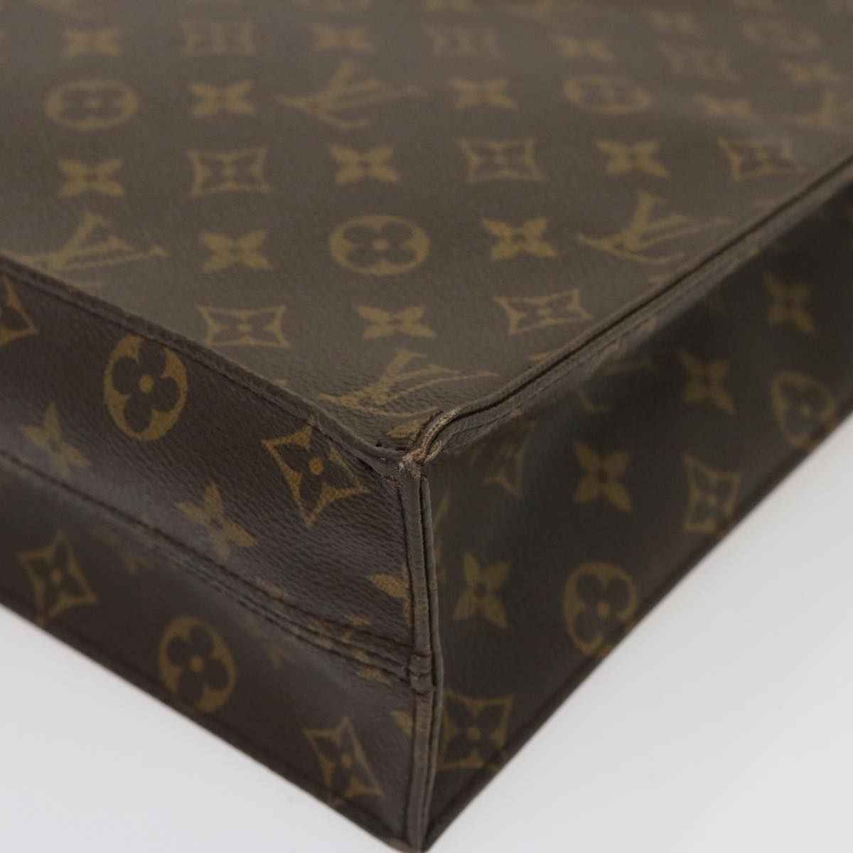 LOUIS VUITTON Monogram Sac Plat Hand Bag M51140 LV Auth jk1755