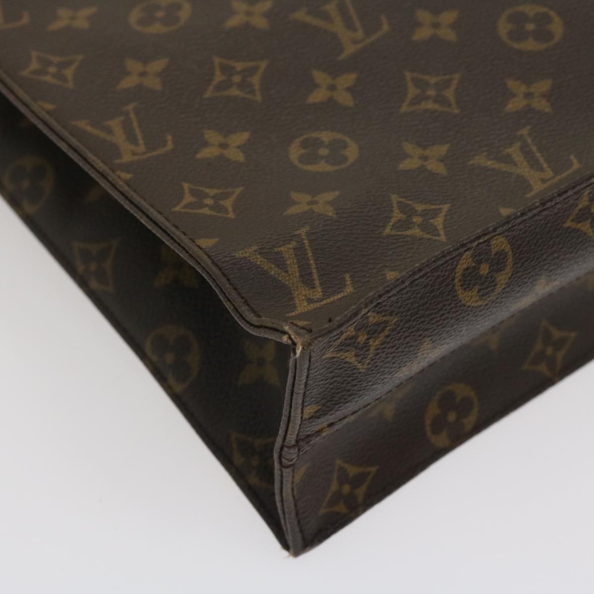 LOUIS VUITTON Monogram Sac Plat Hand Bag M51140 LV Auth jk1755