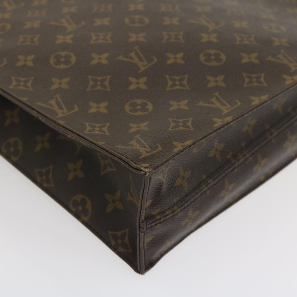 LOUIS VUITTON Monogram Sac Plat Hand Bag M51140 LV Auth jk1755