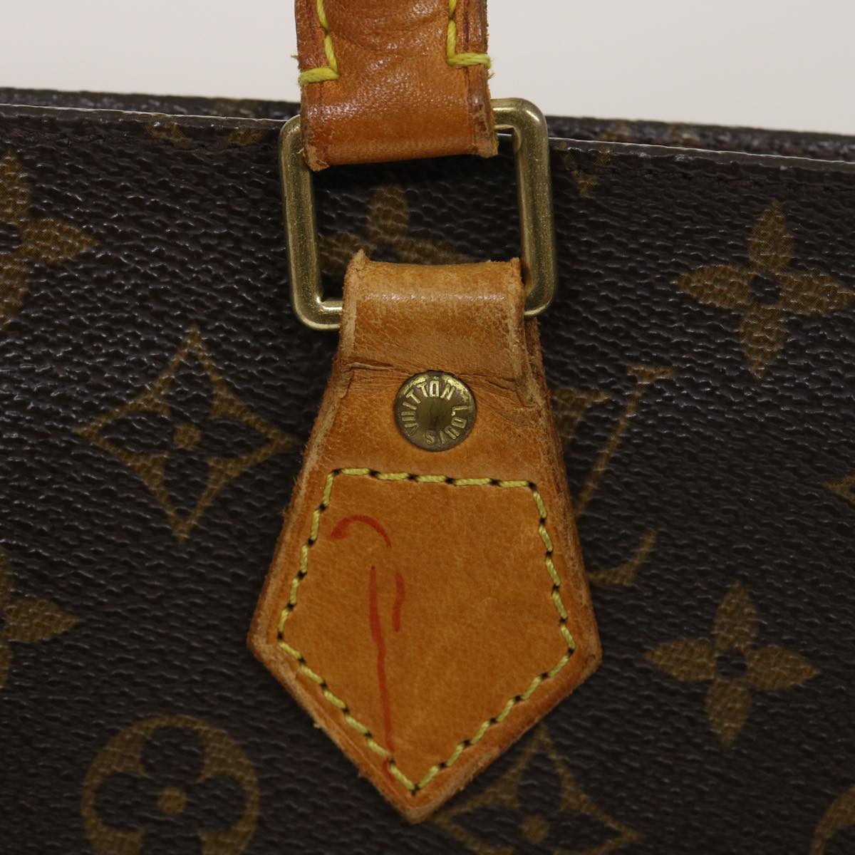 LOUIS VUITTON Monogram Sac Plat Hand Bag M51140 LV Auth jk1755