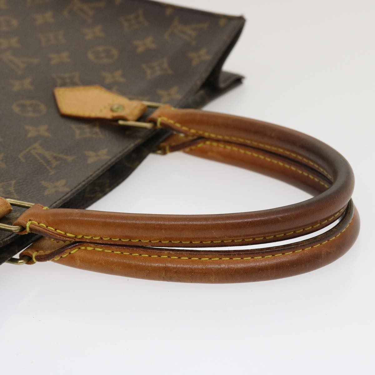 LOUIS VUITTON Monogram Sac Plat Hand Bag M51140 LV Auth jk1755