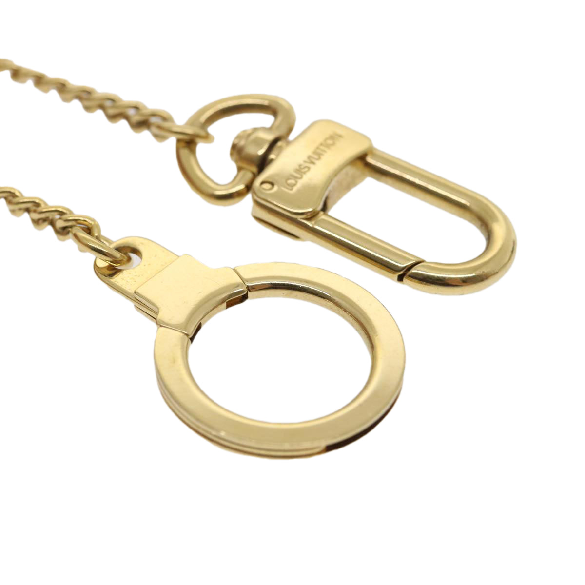 LOUIS VUITTON Chainne Anneau Cles Key Ring Gold Tone M58021 LV Auth jk1798A
