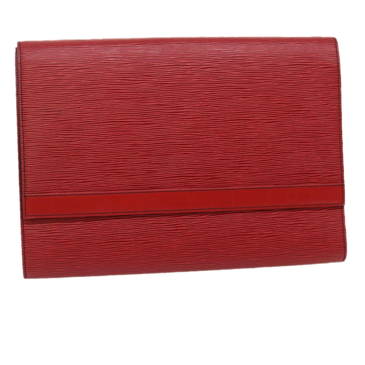 LOUIS VUITTON Epi Pochette Envelope Clutch Bag Red M52587 LV Auth jk1821