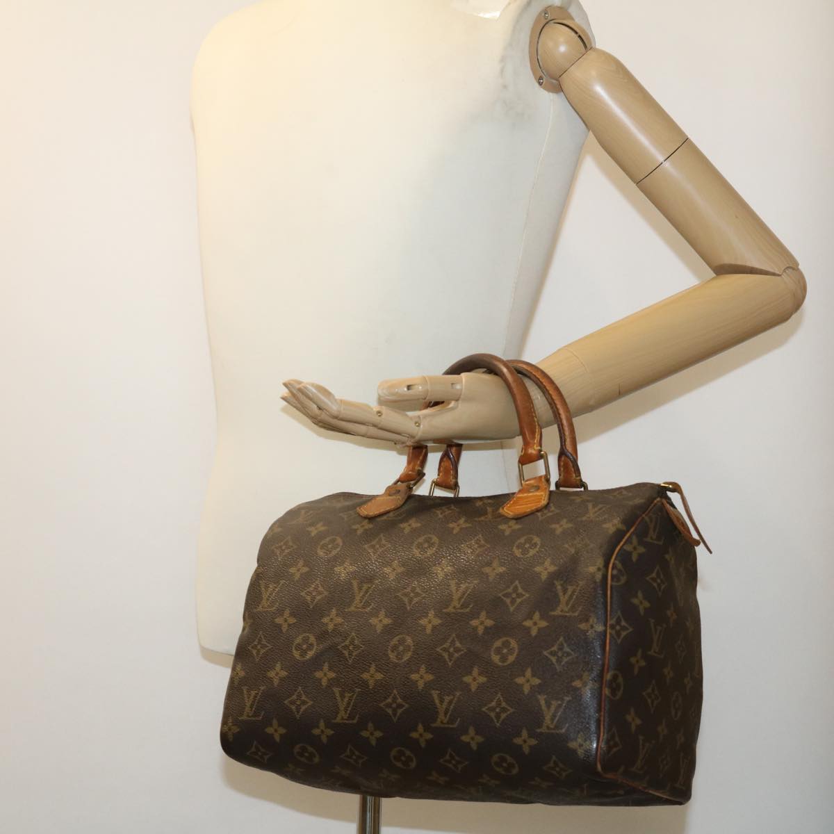 LOUIS VUITTON Monogram Speedy 30 Hand Bag M41526 LV Auth jk1823