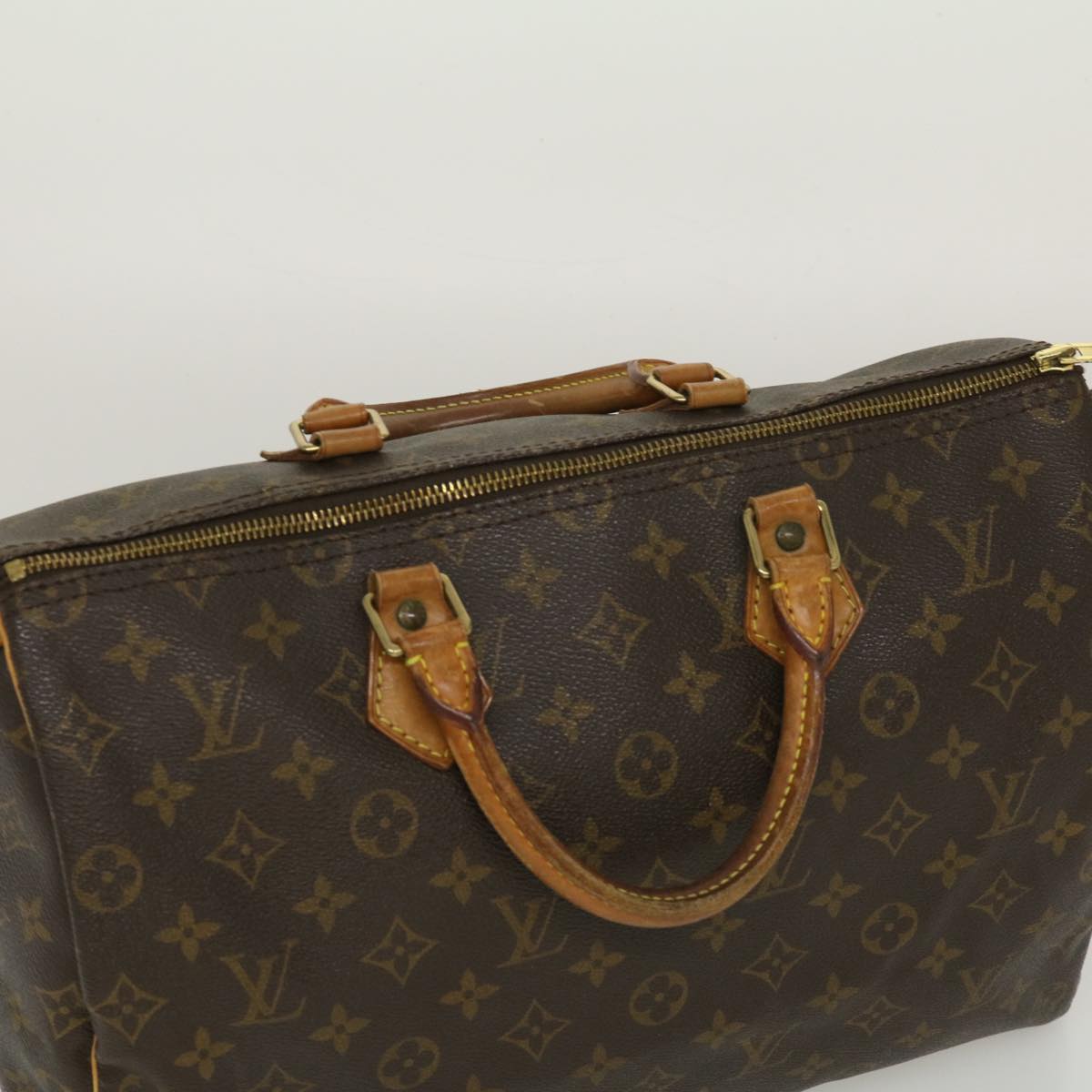 LOUIS VUITTON Monogram Speedy 35 Hand Bag M41524 LV Auth jk1876