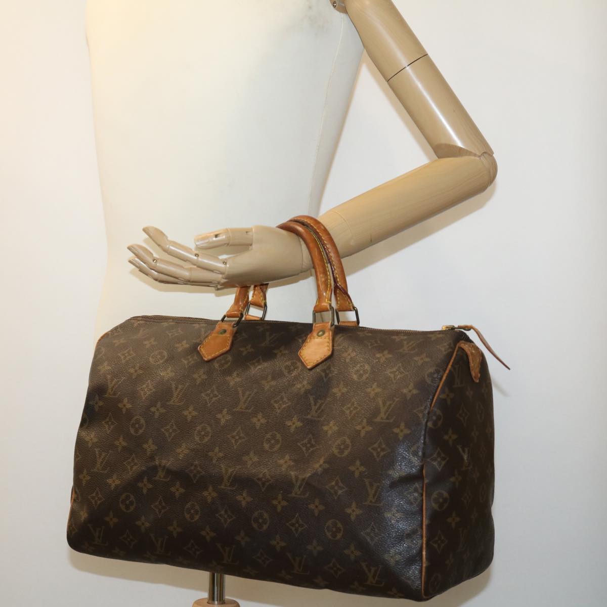 LOUIS VUITTON Monogram Speedy 40 Hand Bag M41522 LV Auth jk1885