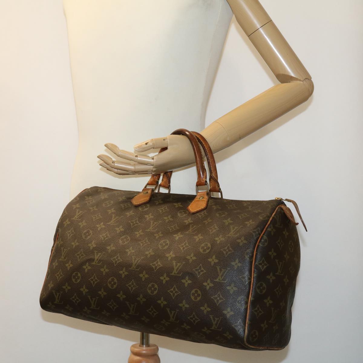 LOUIS VUITTON Monogram Speedy 40 Hand Bag M41522 LV Auth jk1887