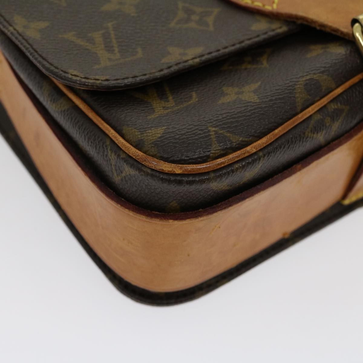 LOUIS VUITTON Monogram Cartouchiere MM Shoulder Bag M51253 LV Auth jk2111