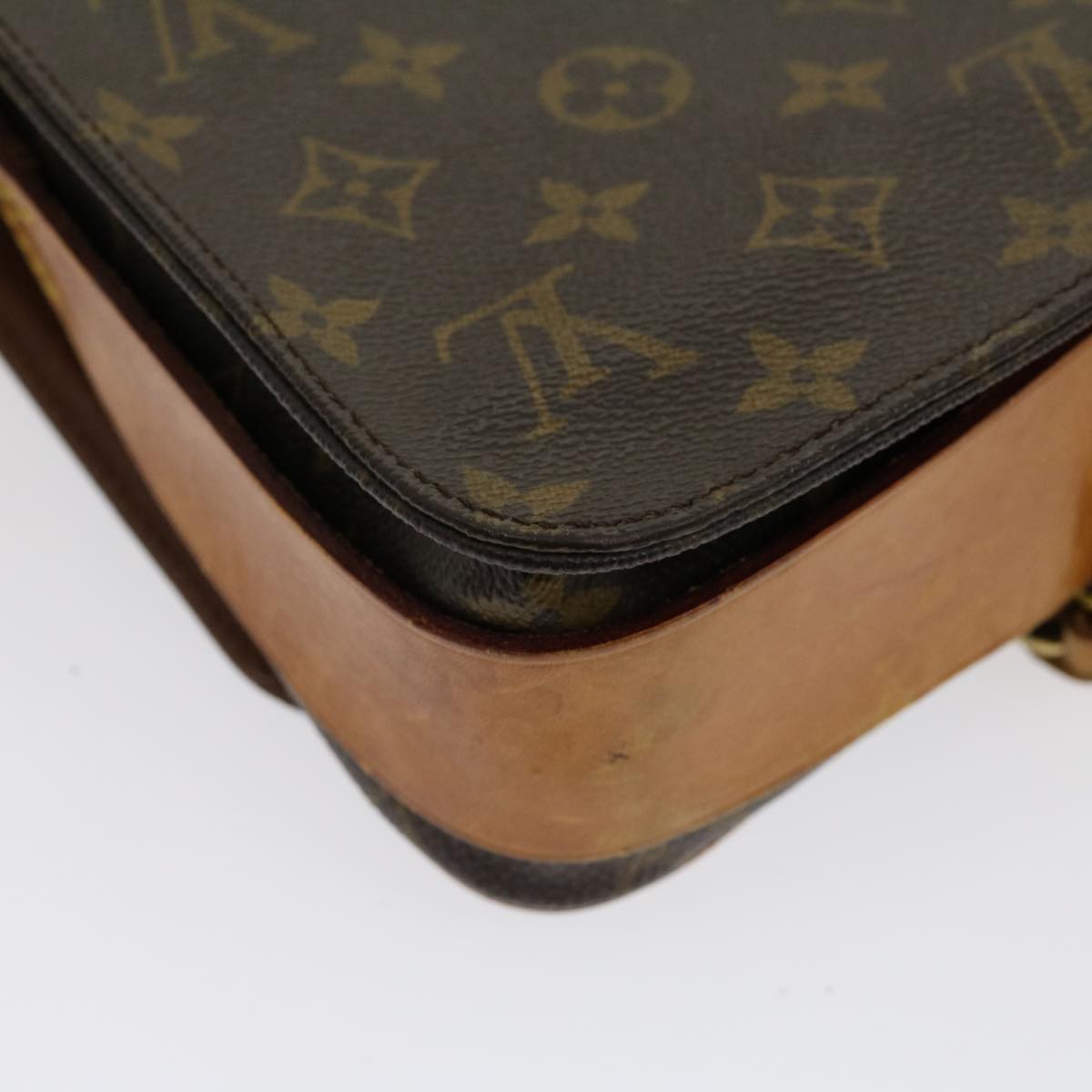 LOUIS VUITTON Monogram Cartouchiere MM Shoulder Bag M51253 LV Auth jk2111