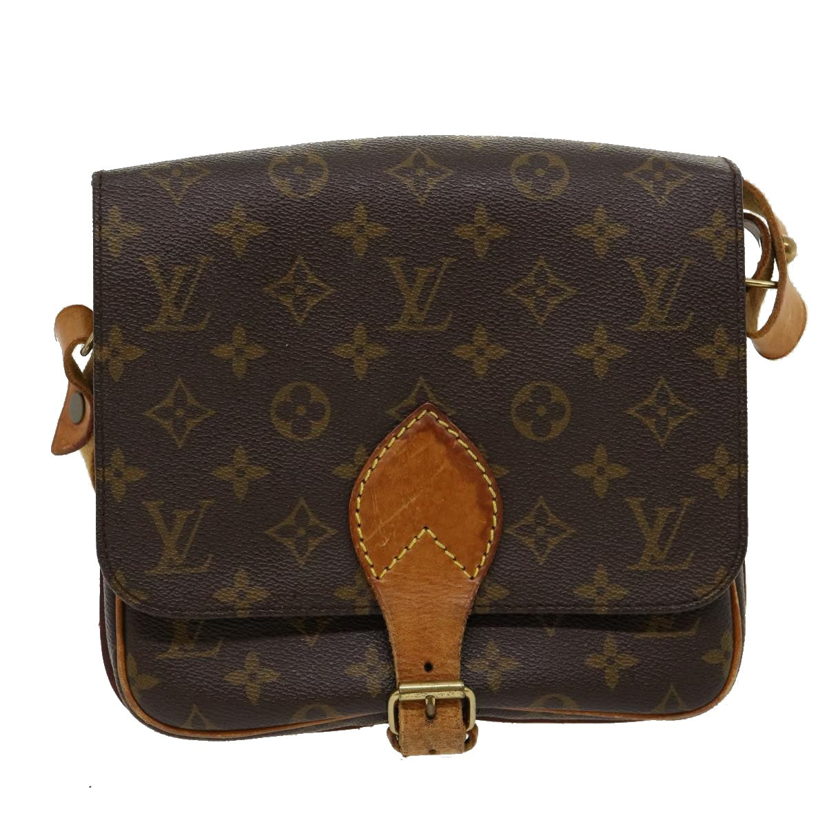 LOUIS VUITTON Monogram Cartouchiere MM Shoulder Bag M51253 LV Auth jk2111