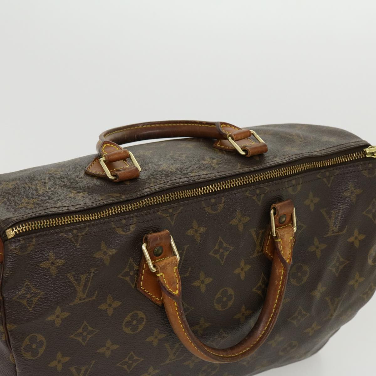 LOUIS VUITTON Monogram Speedy 35 Hand Bag M41524 LV Auth jk2134