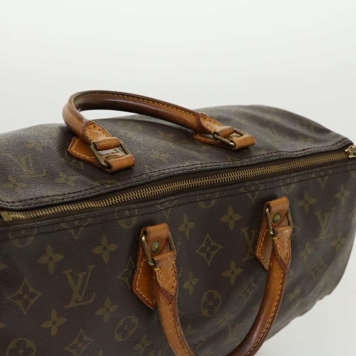 LOUIS VUITTON Monogram Speedy 35 Hand Bag M41524 LV Auth jk2135