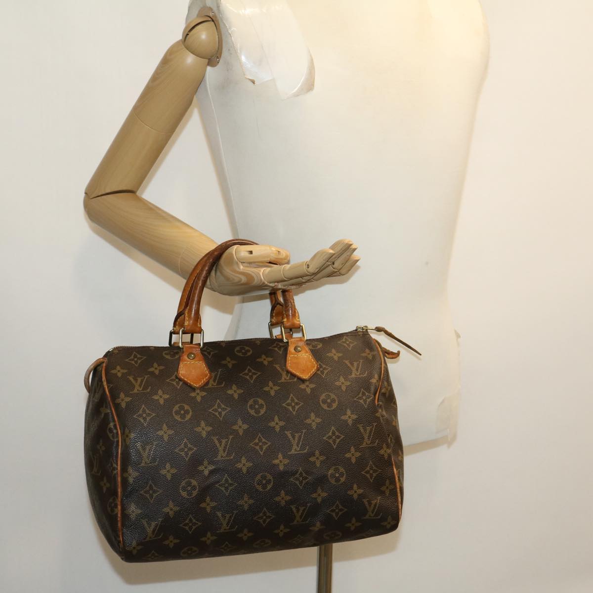 LOUIS VUITTON Monogram Speedy 30 Hand Bag M41526 LV Auth jk2147