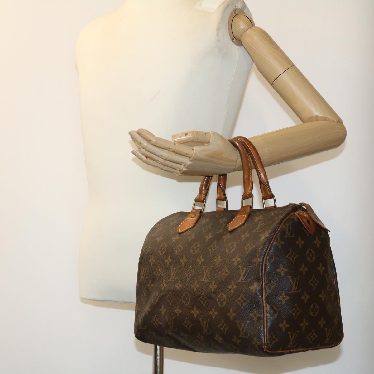 LOUIS VUITTON Monogram Speedy 30 Hand Bag M41526 LV Auth jk2152