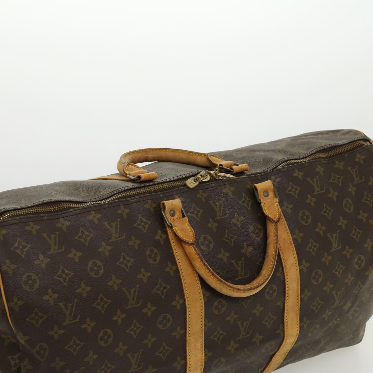 LOUIS VUITTON Monogram Keepall Bandouliere 60 Boston Bag M41412 LV Auth jk2164