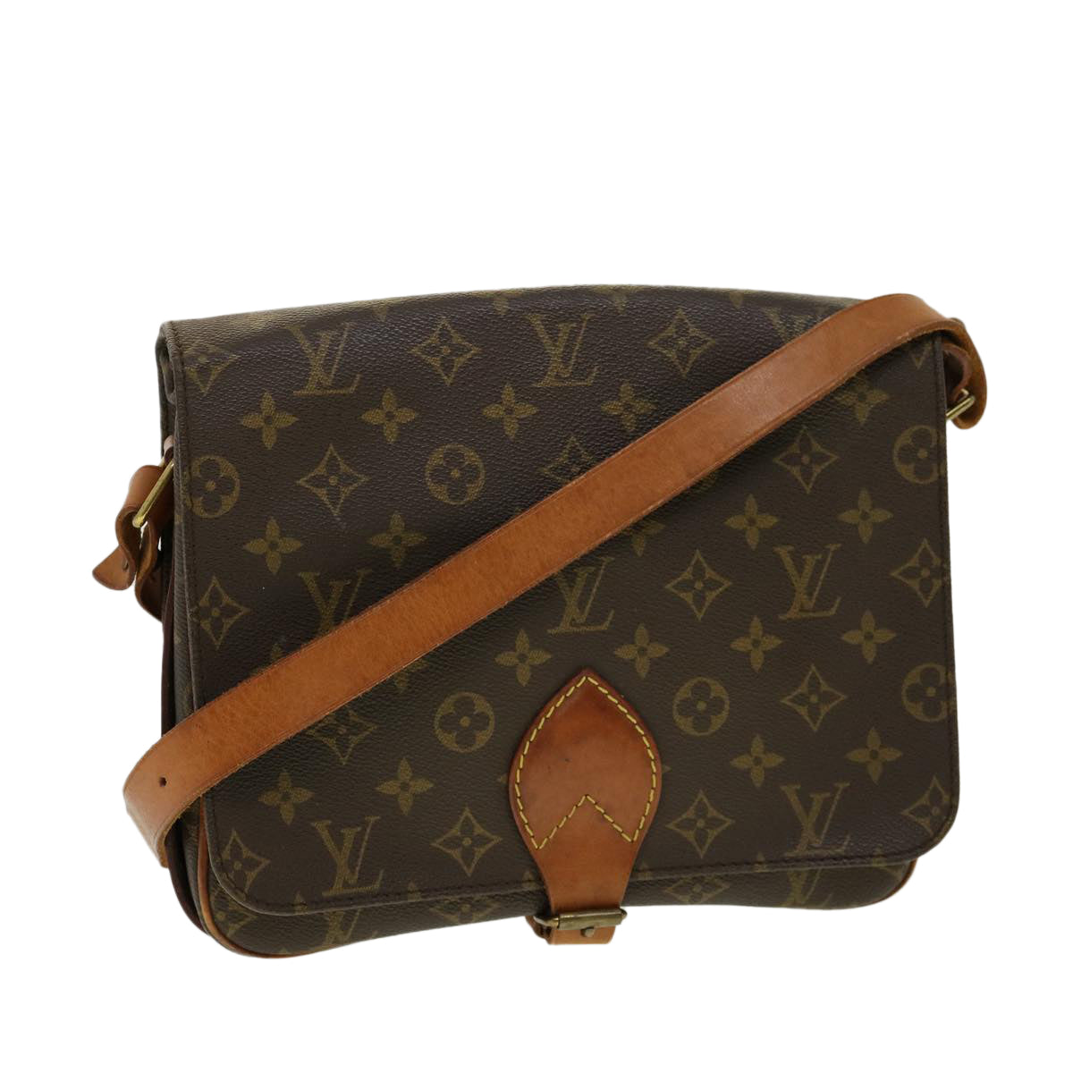 LOUIS VUITTON Monogram Cartouchiere GM Shoulder Bag M51252 LV Auth jk2208