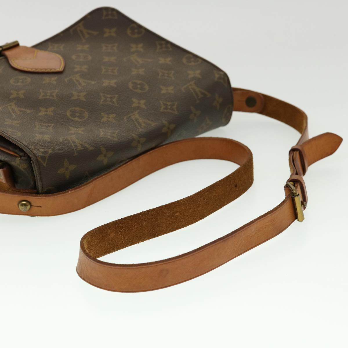 LOUIS VUITTON Monogram Cartouchiere GM Shoulder Bag M51252 LV Auth jk2208