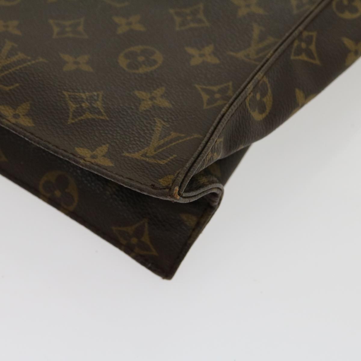 LOUIS VUITTON Monogram Sac Plat Hand Bag M51140 LV Auth jk2212