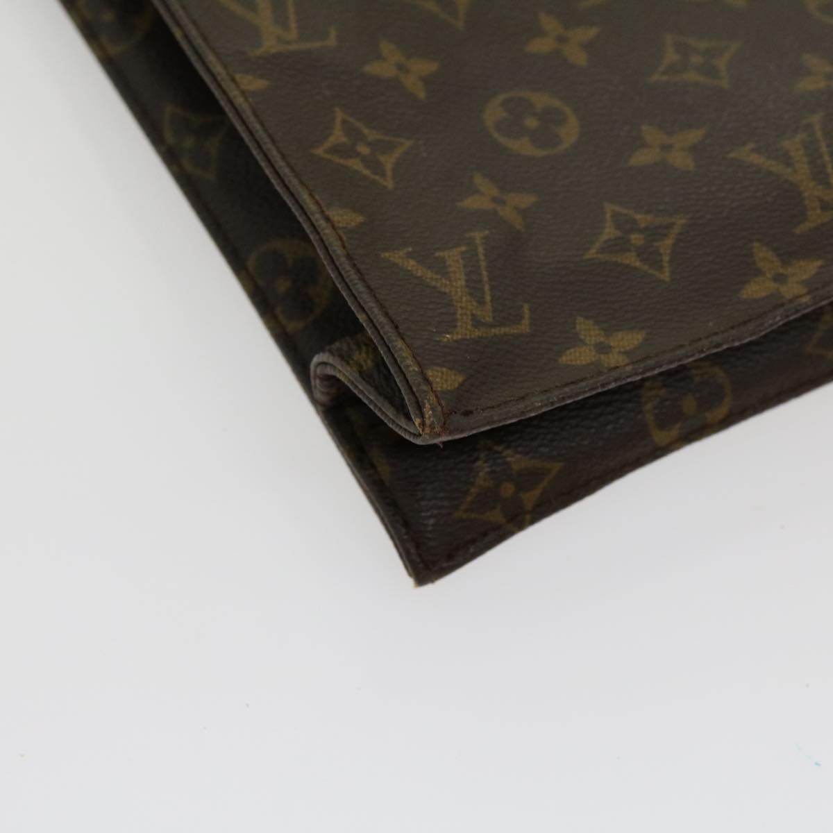 LOUIS VUITTON Monogram Sac Plat Hand Bag M51140 LV Auth jk2212