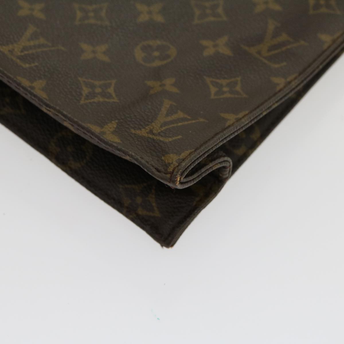 LOUIS VUITTON Monogram Sac Plat Hand Bag M51140 LV Auth jk2212