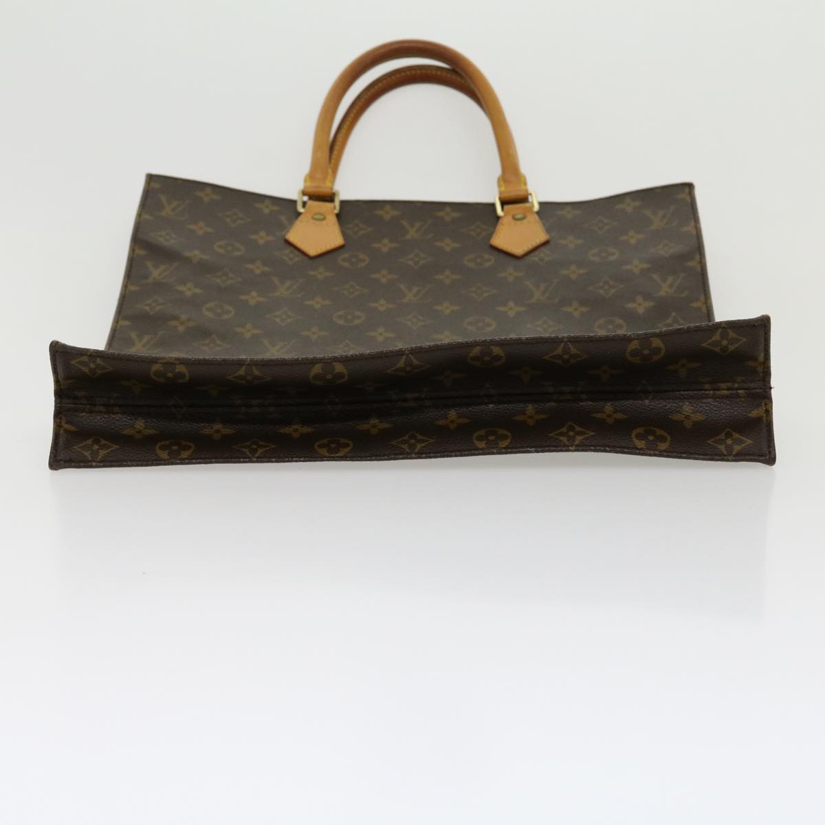 LOUIS VUITTON Monogram Sac Plat Hand Bag M51140 LV Auth jk2213