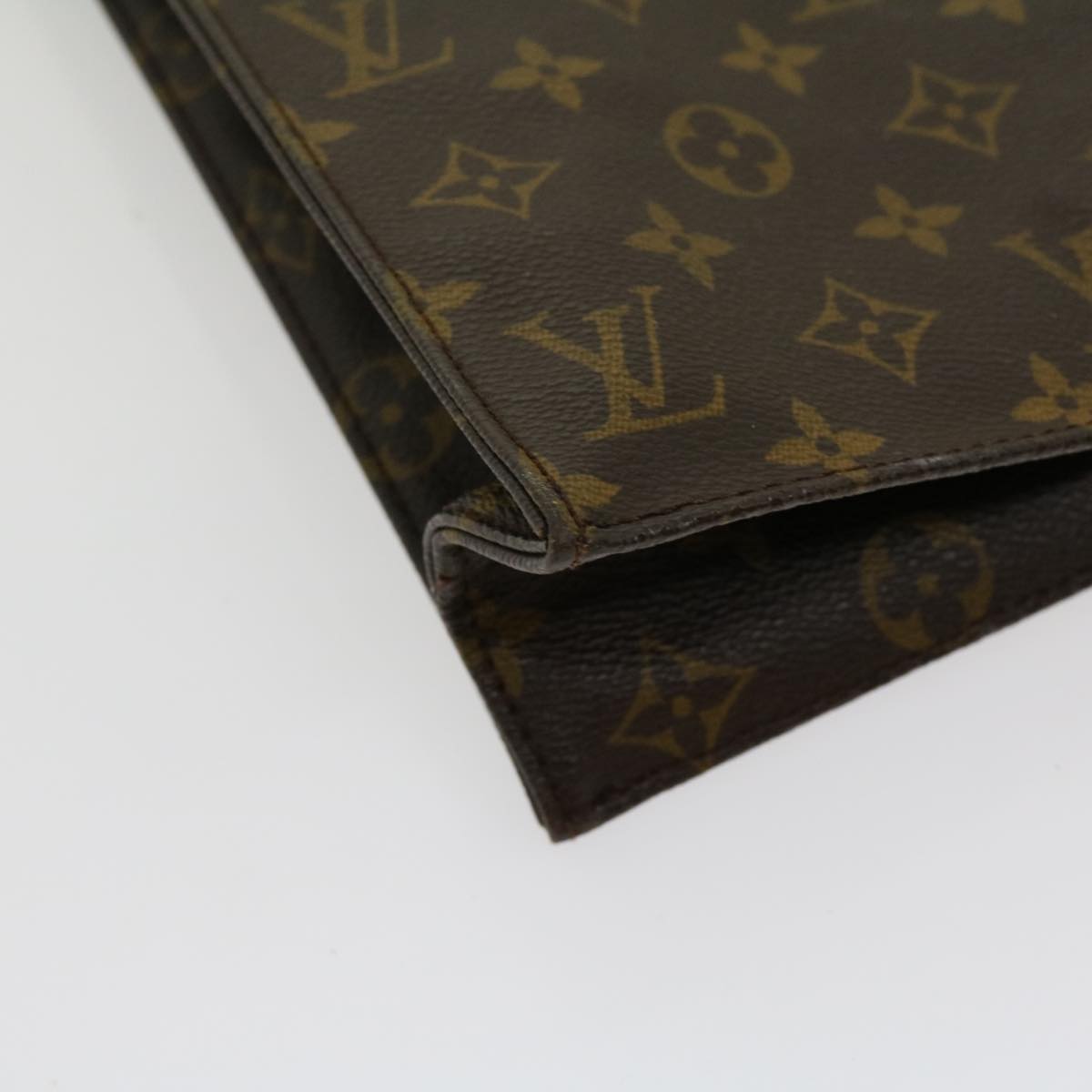 LOUIS VUITTON Monogram Sac Plat Hand Bag M51140 LV Auth jk2213