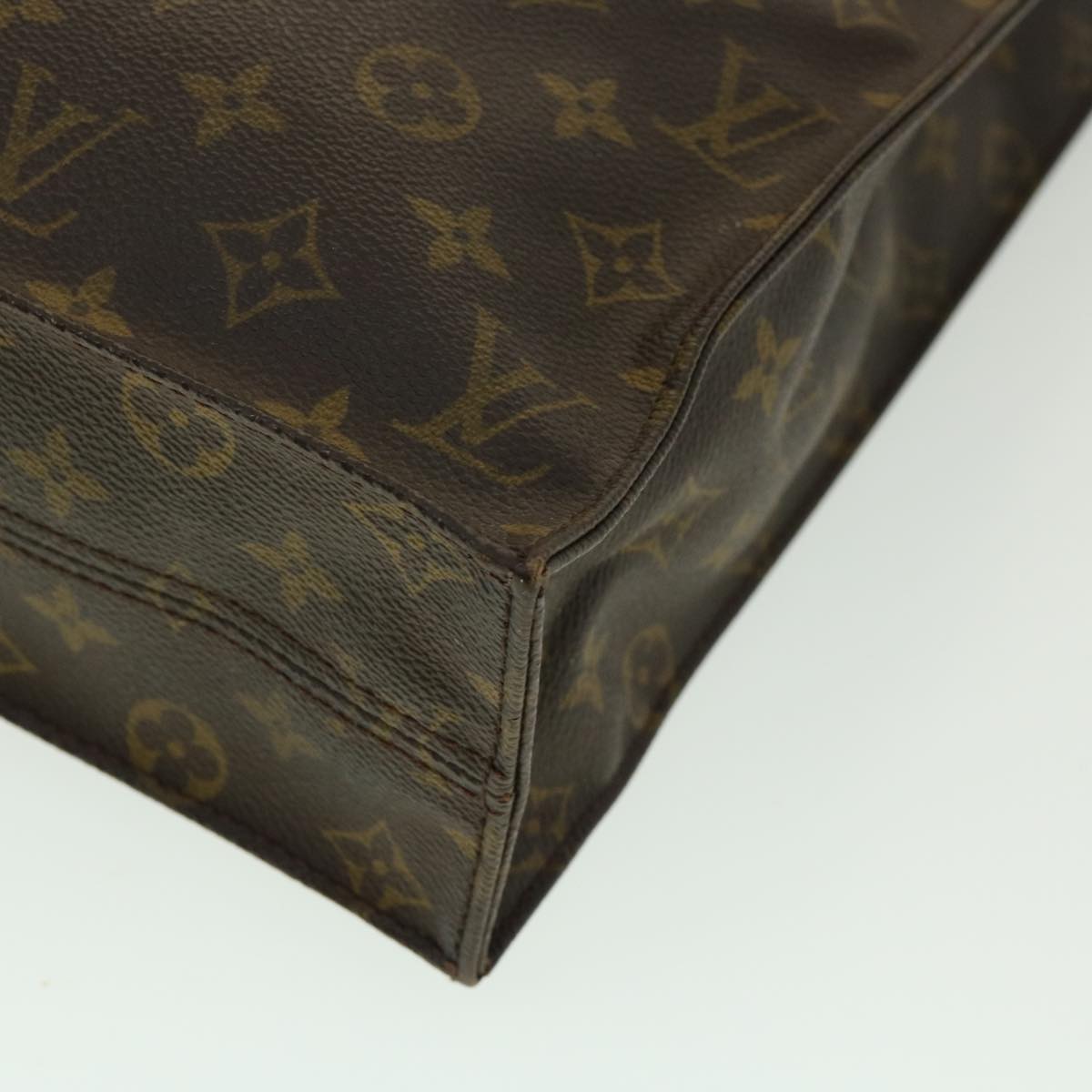 LOUIS VUITTON Monogram Sac Plat Hand Bag M51140 LV Auth jk2215