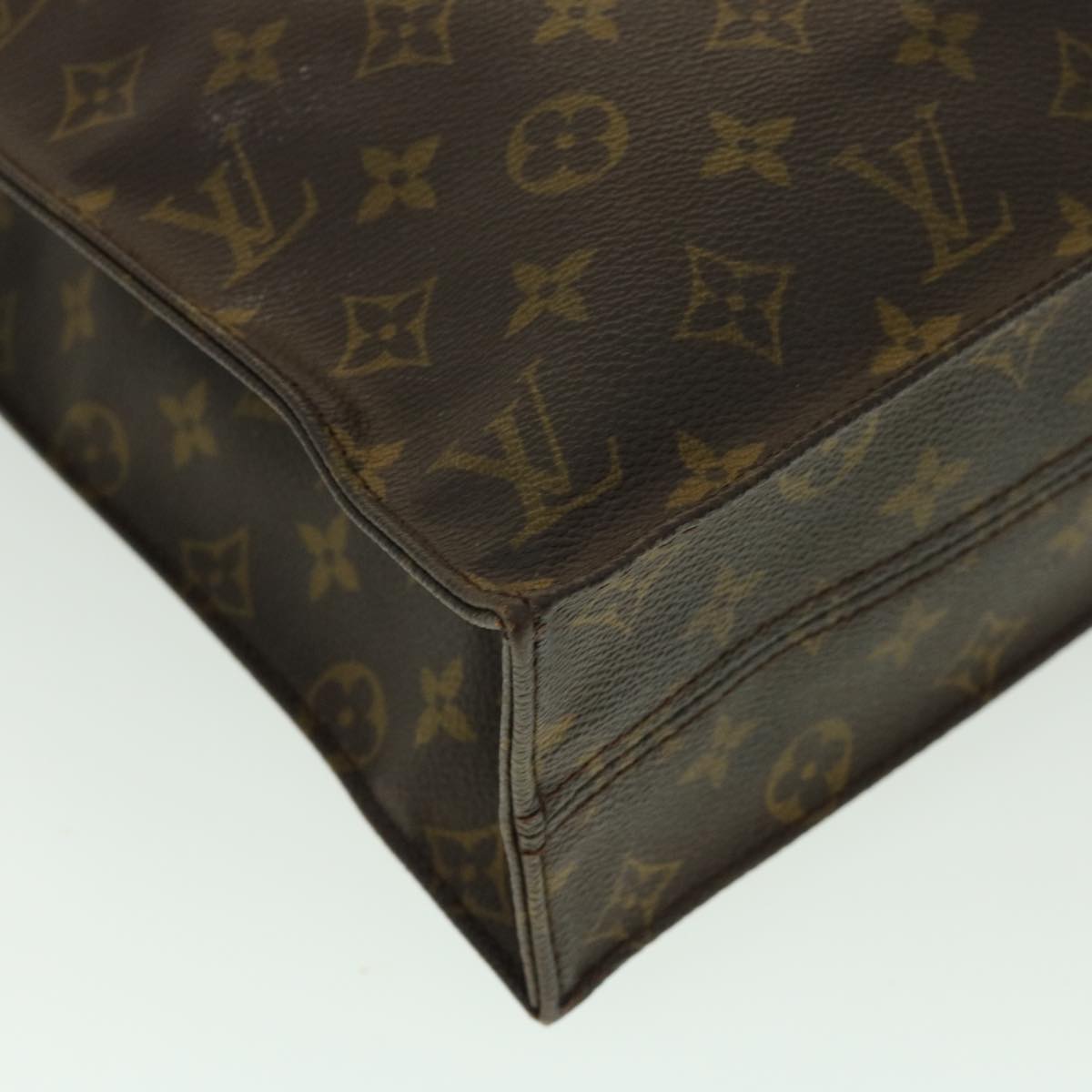 LOUIS VUITTON Monogram Sac Plat Hand Bag M51140 LV Auth jk2215