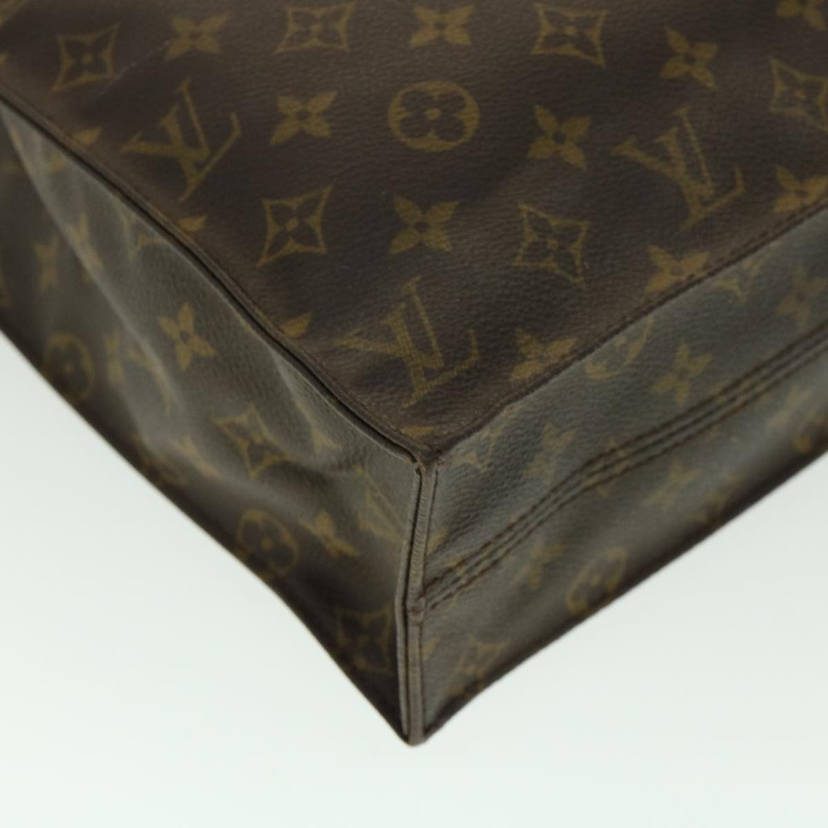 LOUIS VUITTON Monogram Sac Plat Hand Bag M51140 LV Auth jk2215