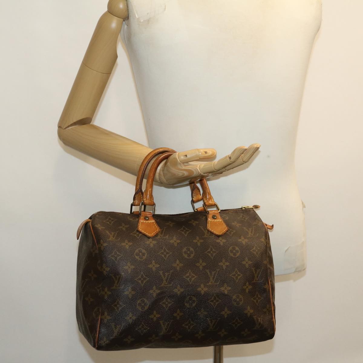 LOUIS VUITTON Monogram Speedy 30 Hand Bag M41526 LV Auth jk2315