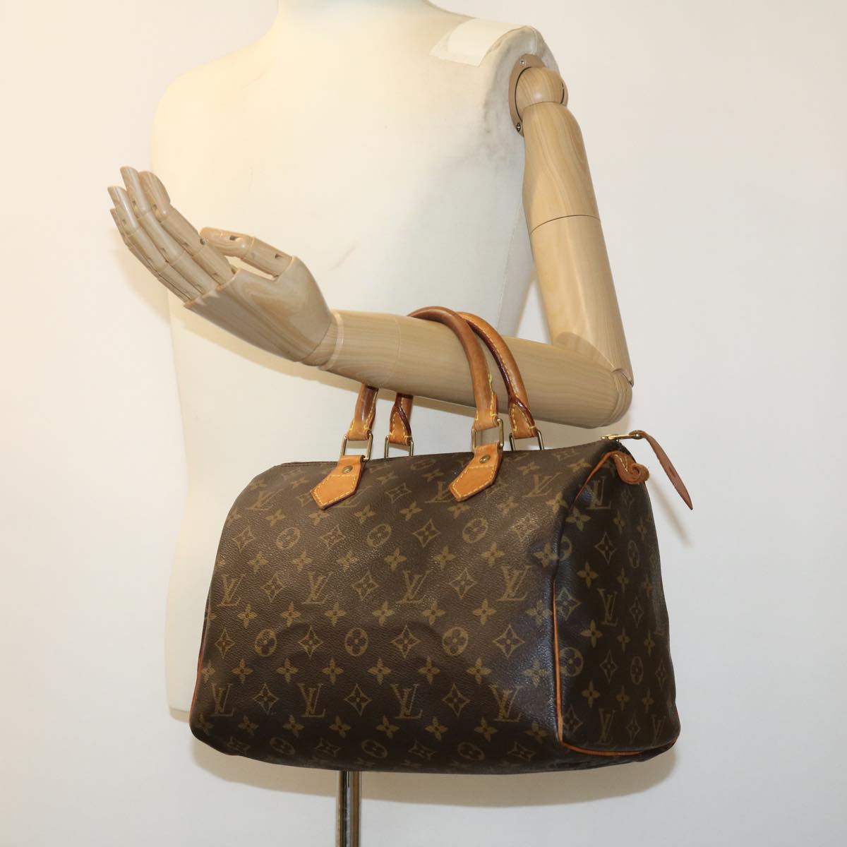 LOUIS VUITTON Monogram Speedy 30 Hand Bag M41526 LV Auth jk2328