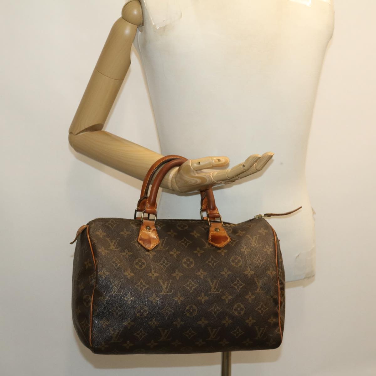 LOUIS VUITTON Monogram Speedy 30 Hand Bag M41526 LV Auth jk2334