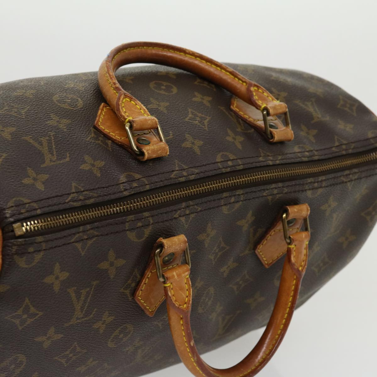 LOUIS VUITTON Monogram Speedy 35 Hand Bag M41524 LV Auth jk2342